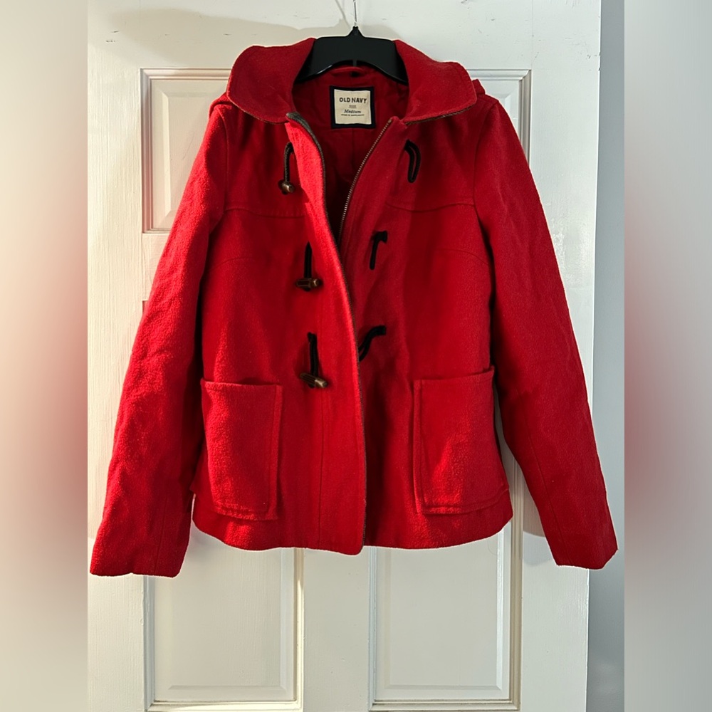 Old Navy Hooded Pea Coat Size Medium